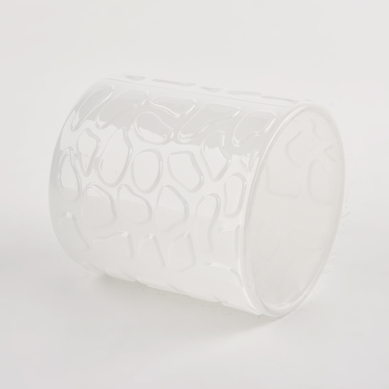 Wholesale Luxury Custom Empty White Glass candle jar