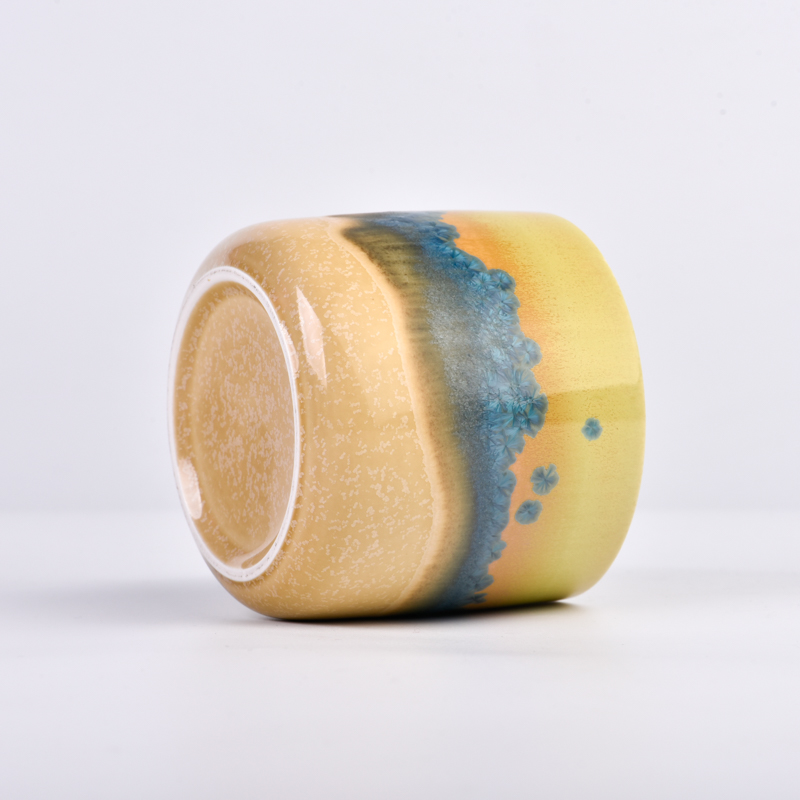 Custom empty ceramic candle jars for home decor