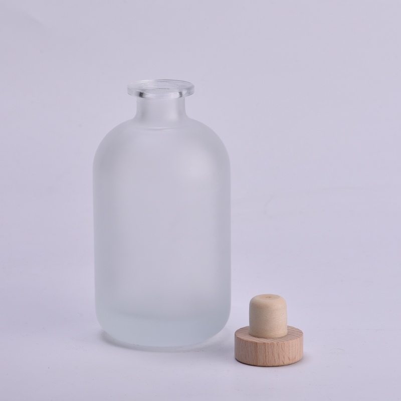 frosted reed diffuser bottle with wooden stopper wholesale