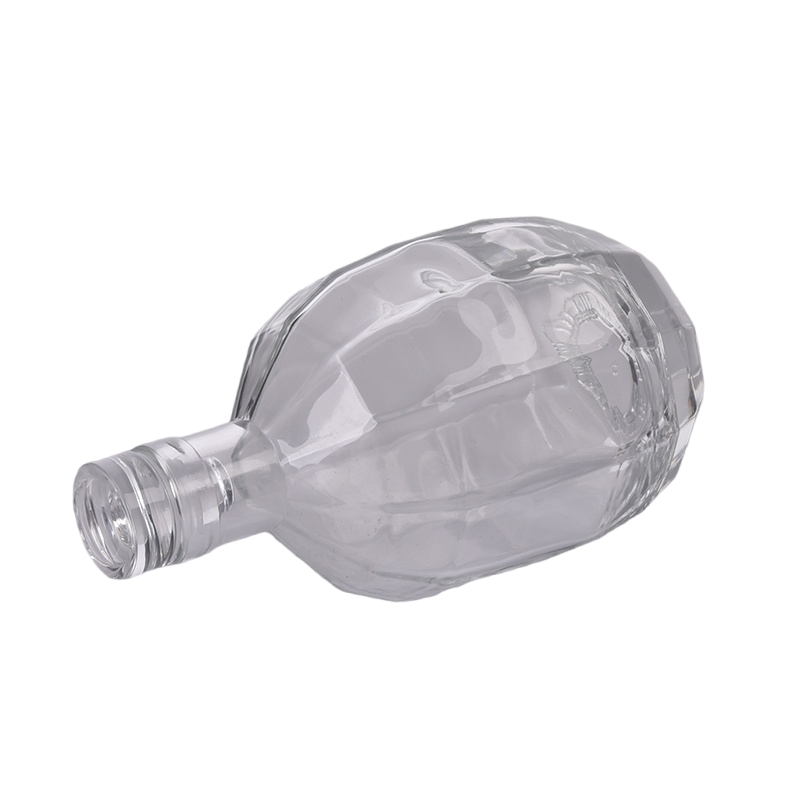 8oz Clear Glass bottle with lid home decor