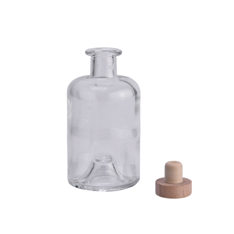 400ml clear glass reed diffuser bottle with mountain design