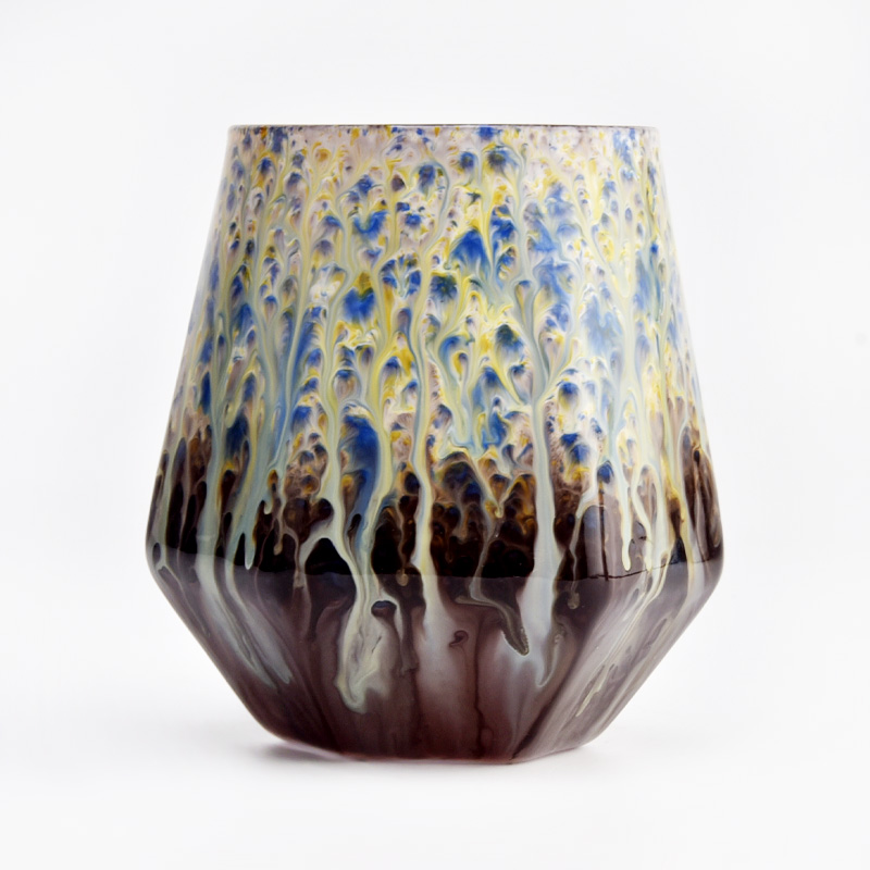 Unique Shaped Glass Candle Jars Special Decoration Glass Candle Holders