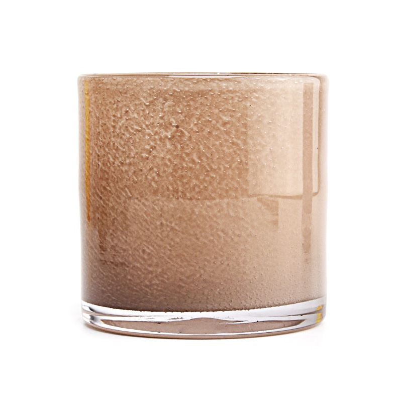 Custom Hand Made Glass Candle Vessels 540ml Cylinder Glass Candle Jars Wholesale