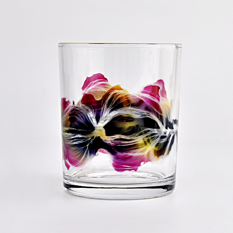 530ml Glass Candle Jar Custom Color Classic Cylinder Glass Candle Jars 15oz Candle Glass