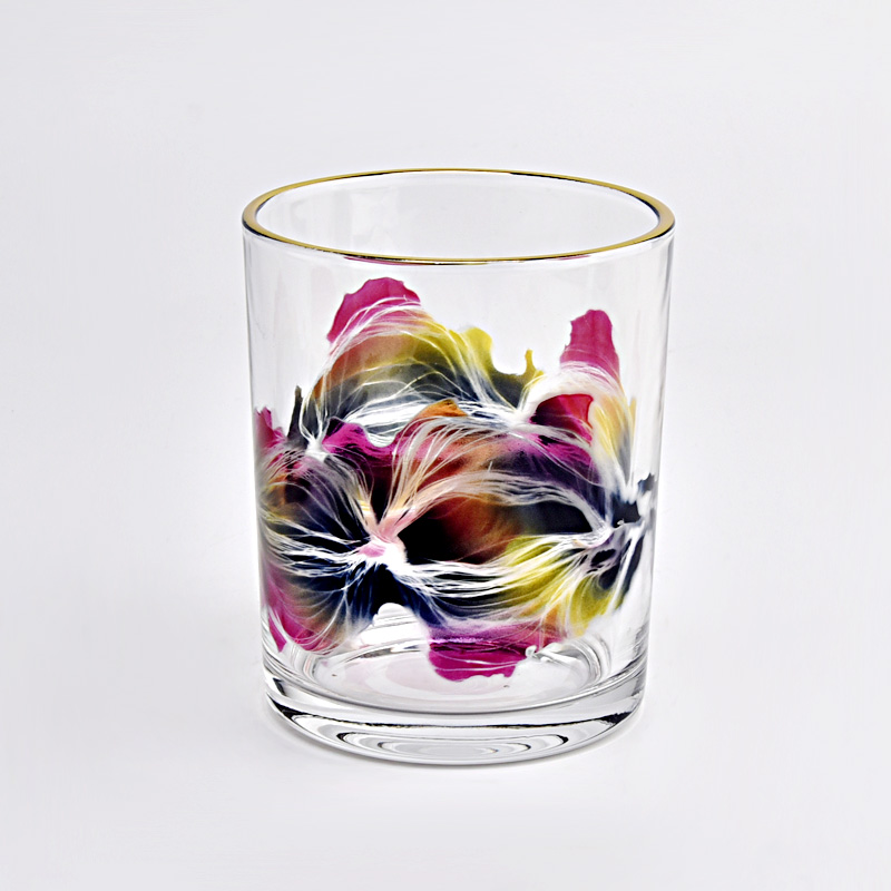 530ml Glass Candle Jar Custom Color Classic Cylinder Glass Candle Jars 15oz Candle Glass