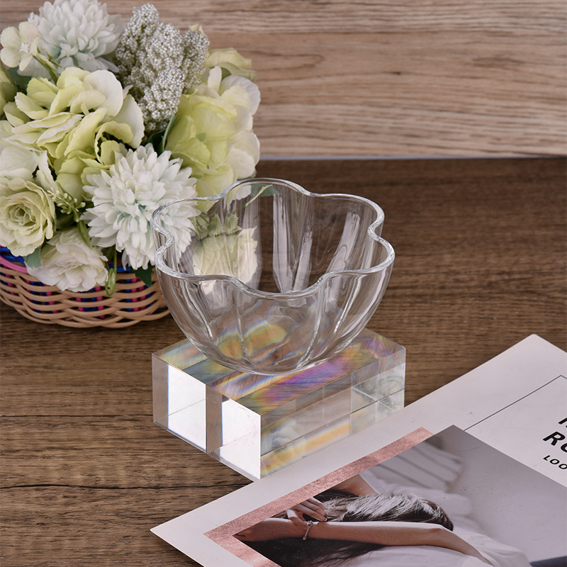 10oz empty glass candle container for home decor