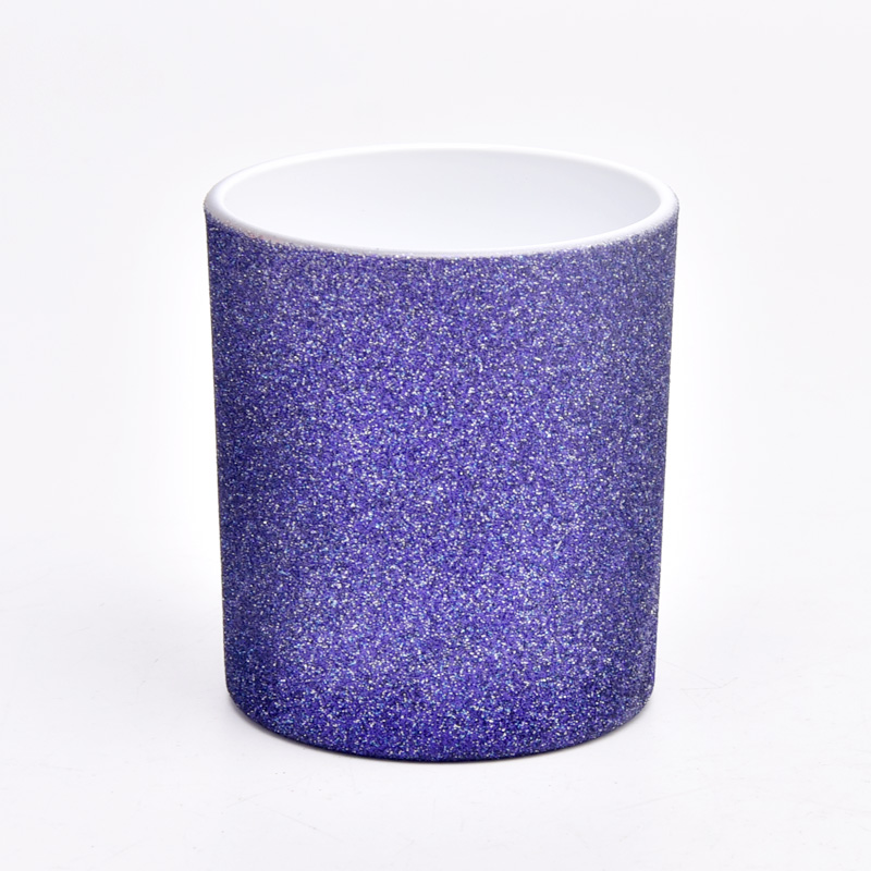 Christmas Party Wedding Decoration Glass Candle Jars Shinny Glass Candle Holders Wholesale