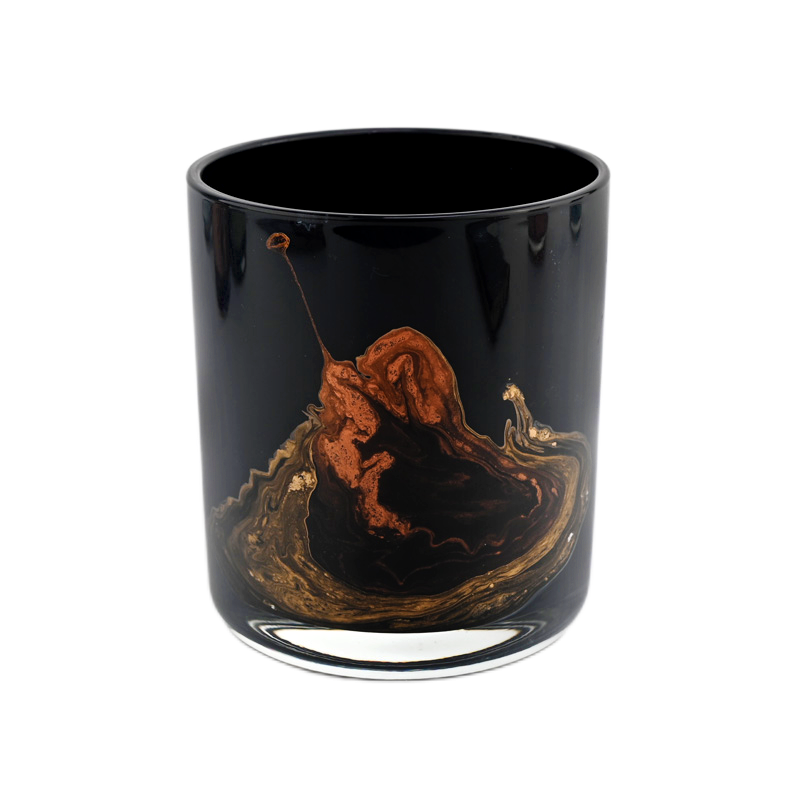 Unique 390ml Glass Candle Jars For Decoration