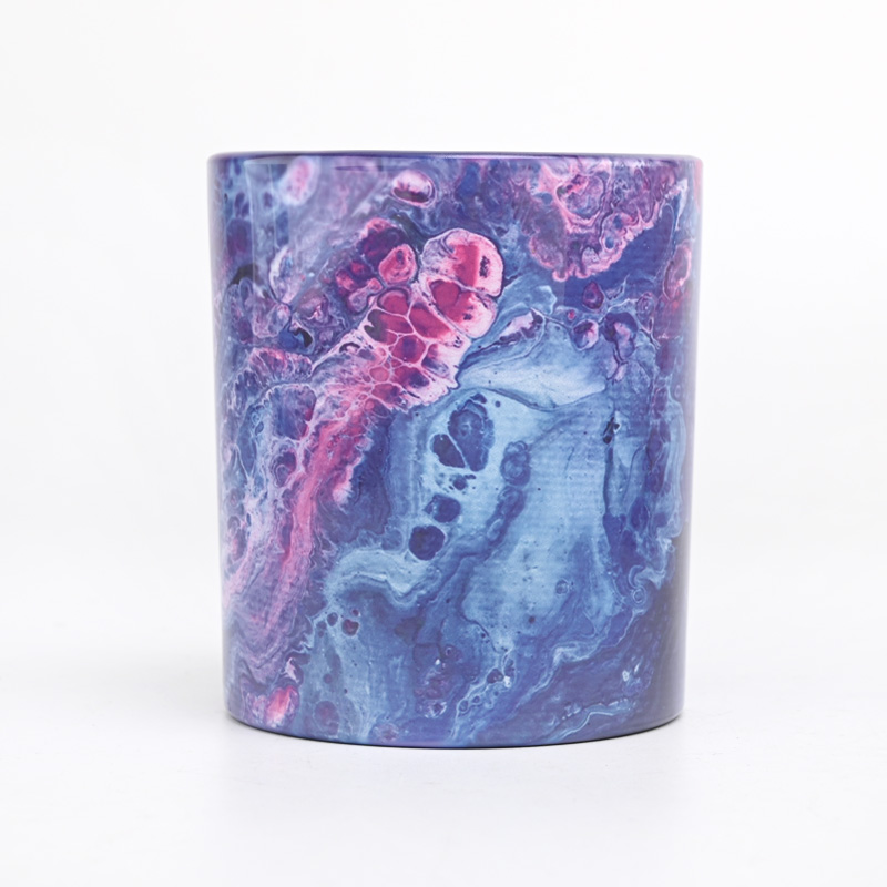 Unique Painting Glass Candle Holders Empty 300ml Candle Glass
