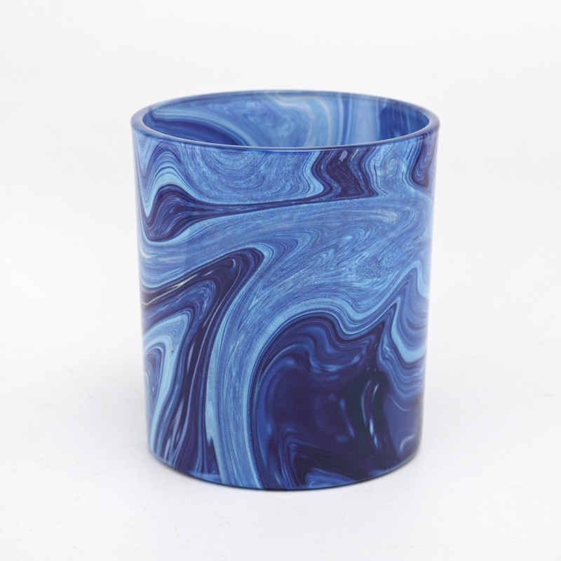 Unique Painting Glass Candle Holderes