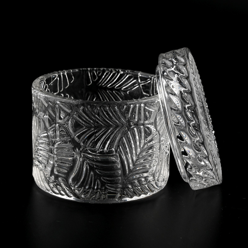 Classic Glass Candle Container With Lids 7oz Glass Vessel with Lids