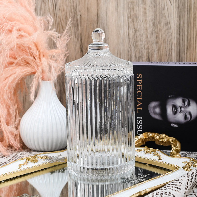 870ml 25oz Glass Vessel For Candle Making Glass Candle Jar With Lids