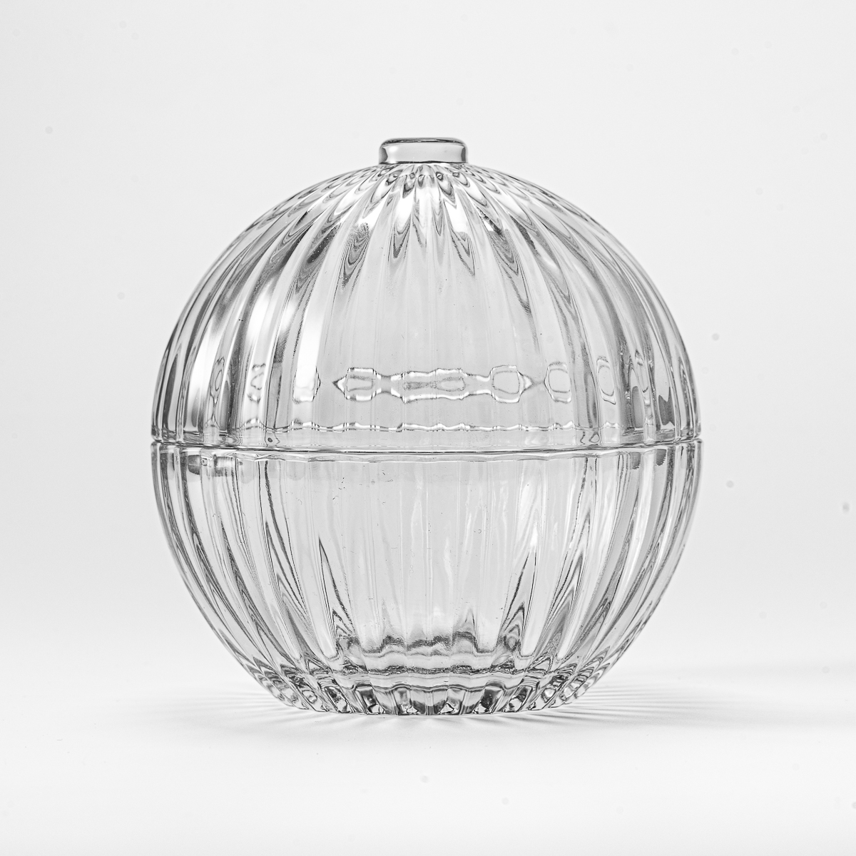 Christmas Decoration Wedding Gift Glass Candle Jars Luxury Popular Round Glass Candle Jar With Lids