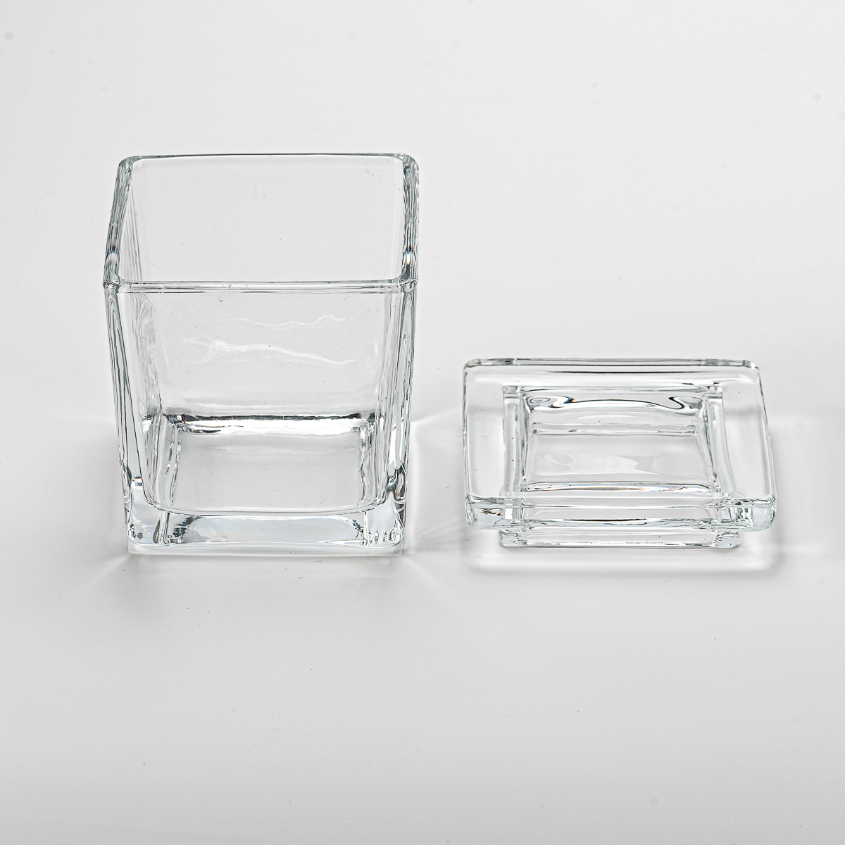 330ml 9oz Square Glass Candle Jar With Lids Custom Color Sqaure Glass Candle Jars