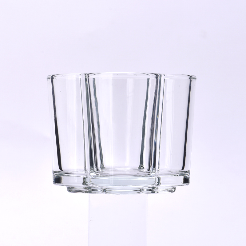 Best Price Flower Shape Candle Holders Glass Jar Scented Aromatic Home Fragrance Christmas Candles