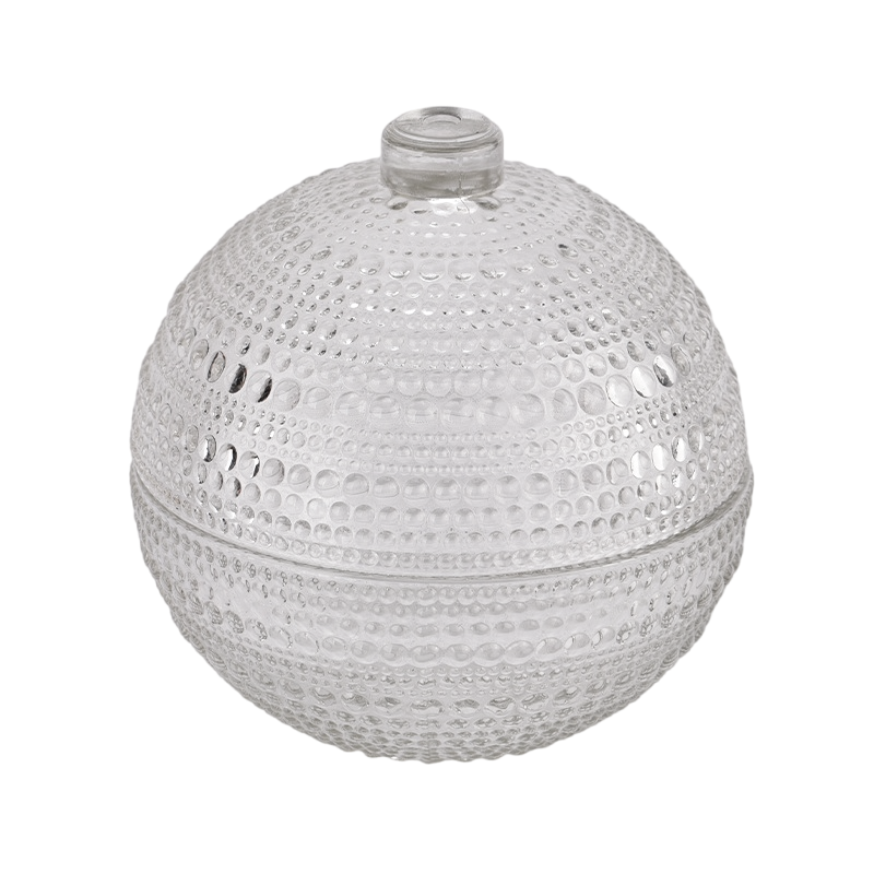 Christmas Ball Shaped Wax Cups Christmas Gift Glass Candle Jars Candle Cup Custom Color Glass Candle Jars