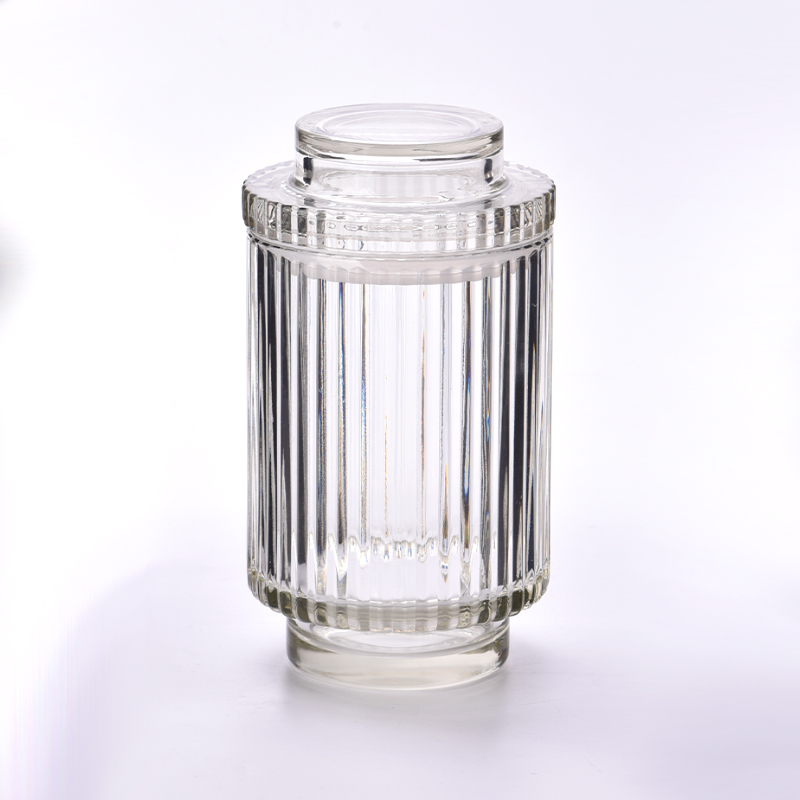 Large Glass Storage Jar With Lid For Food Glass Jar For Candle Making