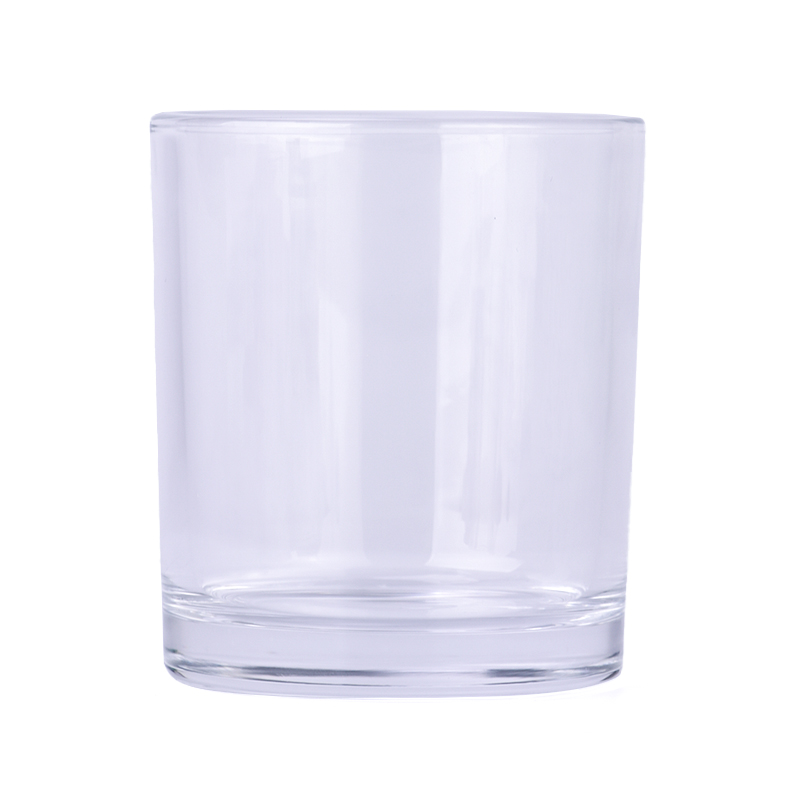 Classic Cylinder Glass Candle Jar Private Label Printing Glass Candle Holders