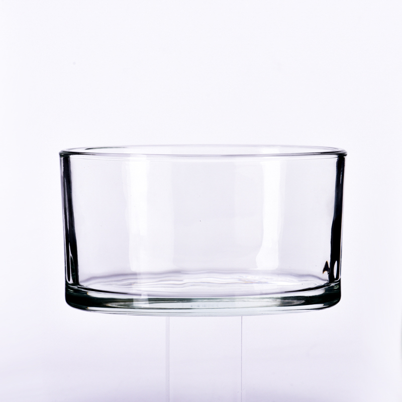 Three Wicks Glass Candle Vessels Custom Color Logo Glass Candle Jars Wholesale