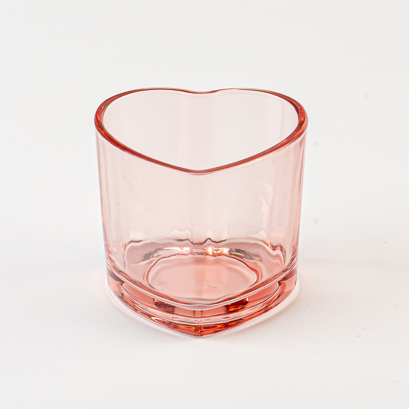 Valentine's Gift Heart Shaped Glass Candle Jars Empty Heart Shaped Glass for Candle Making