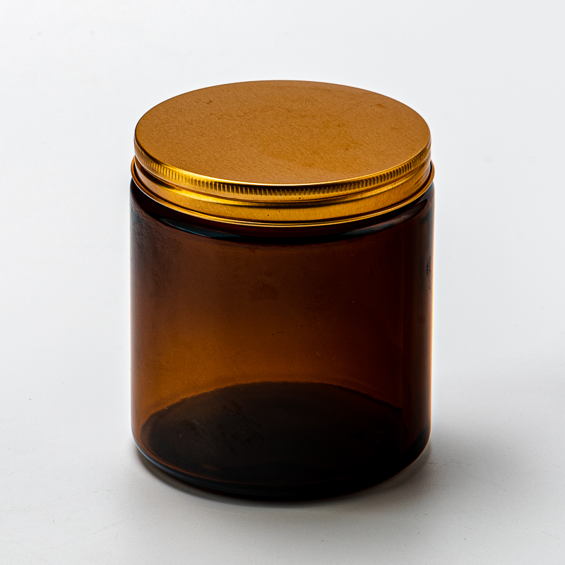 Hot sale 8oz Amber Glass Candle Container Wholesale