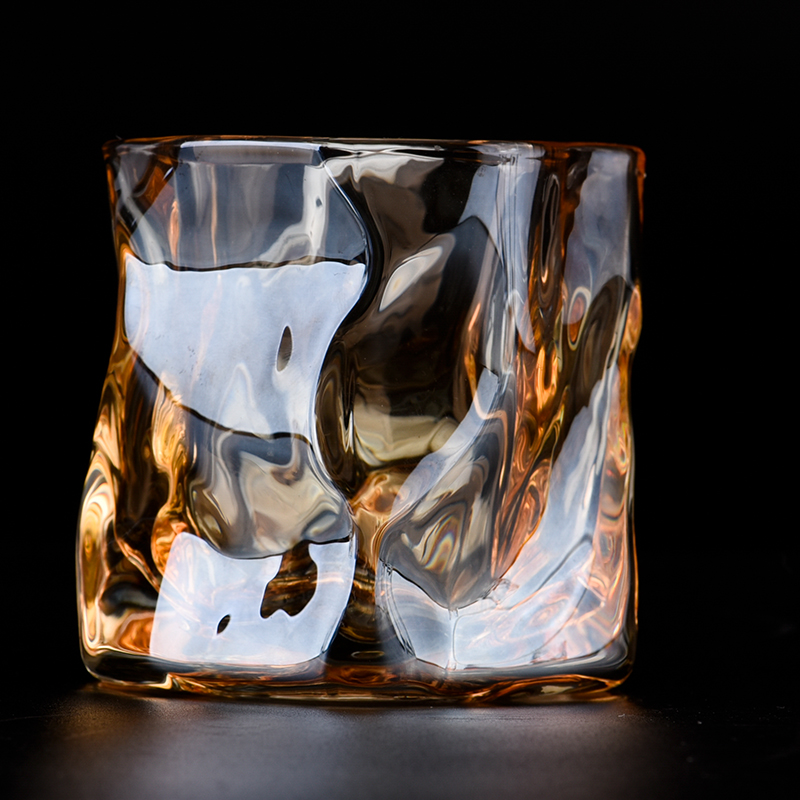 Wholesale yellow glass candle vessel wholesale