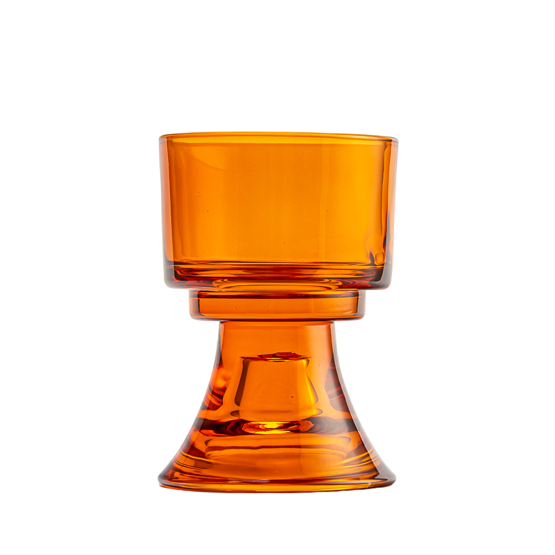 Luxury round glass candle container home decor