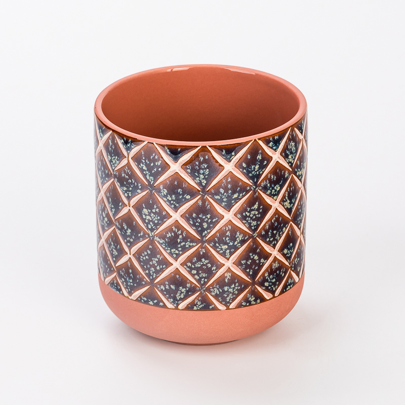 Empty Ceramic Plain Candle Container Porcelain Candle Jars Wholesale