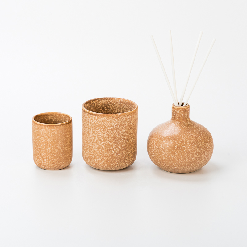 Ceramic Candle Jars Ceramic Diffuser Bottles For Home Decoration