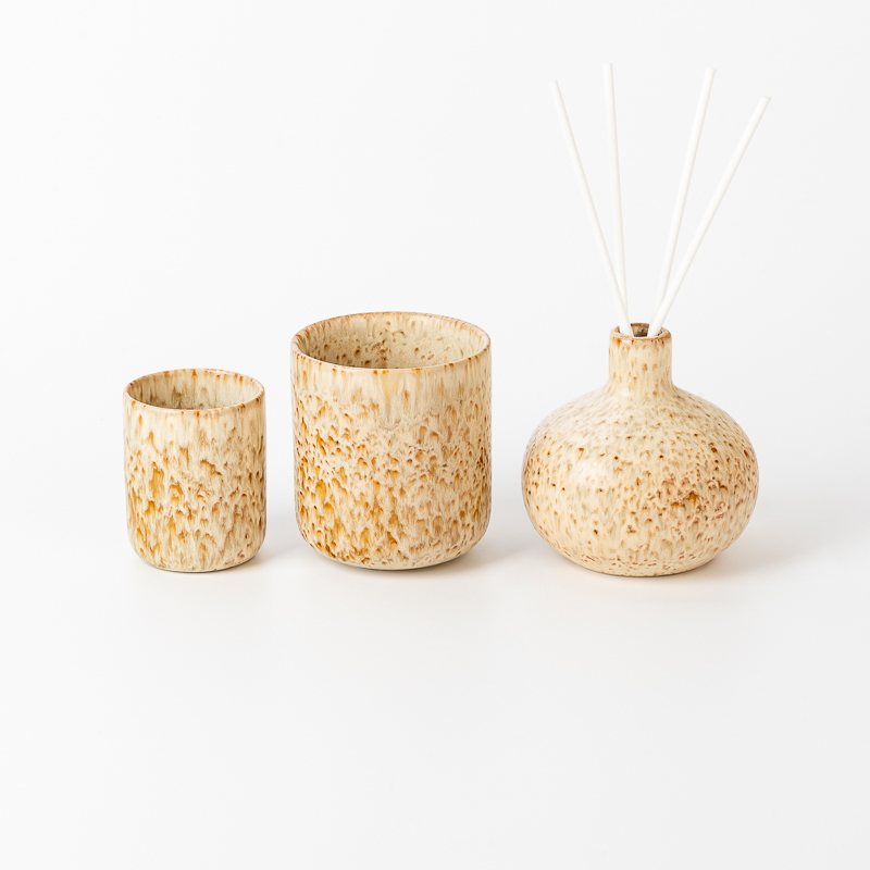 Vintage Ceramic Candle Jar Ceramic Diffuser Bottles For Home Decoration