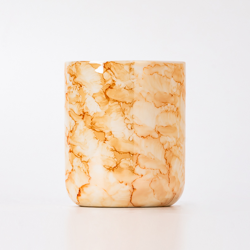 New Arrival Marble Decorative Ceramic Candle Jars Wholesale
