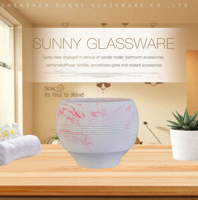 cheap modern fashionable pretty  concrete round empty oil candle holders 10oz