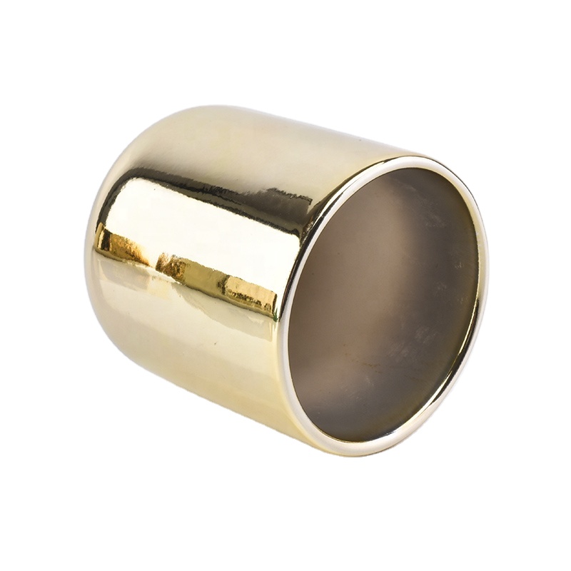 Popular 10oz Gold Ceramic Candle Jars