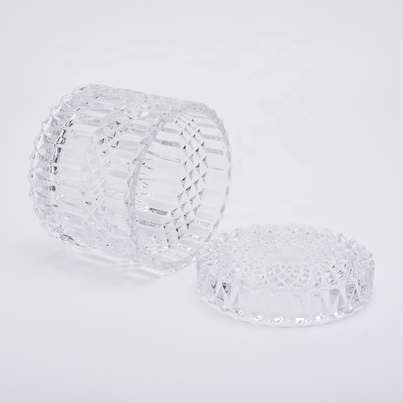 Wholesale Luxury Gold Glass Candle Jar With Lids