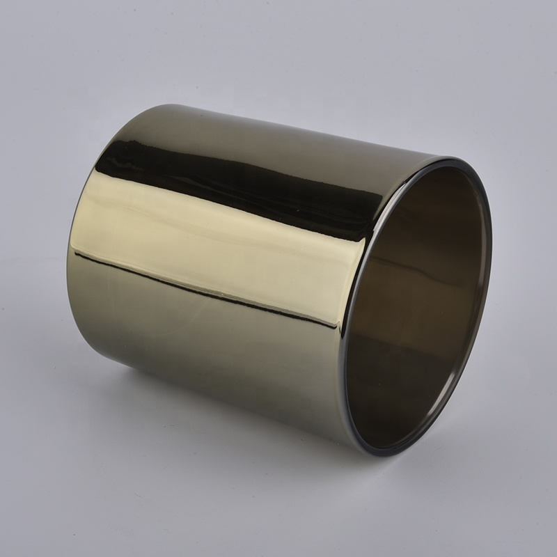 Luxury metallic glass candle jars