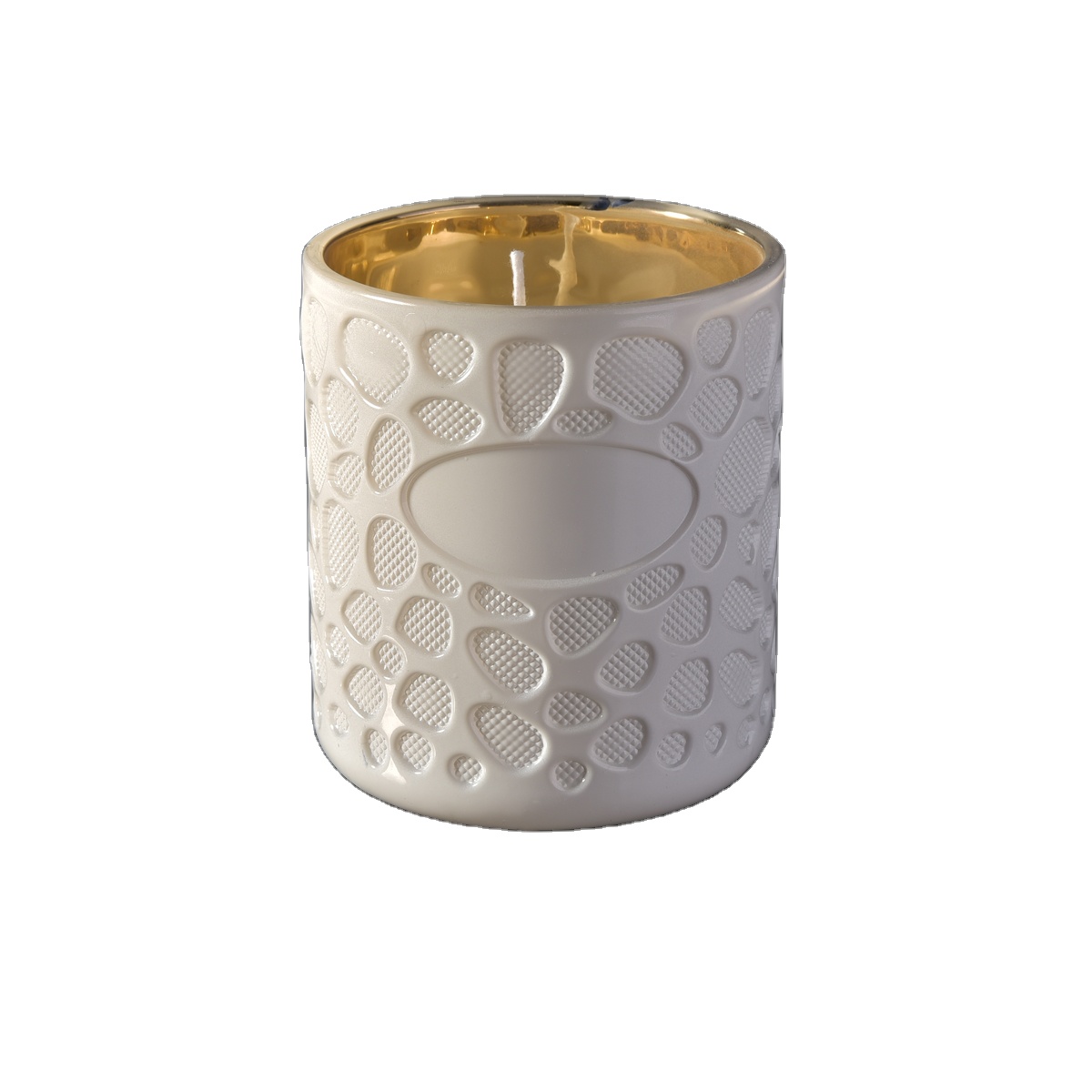 Sunny Design Unique Decorative White Glass Candle Holders