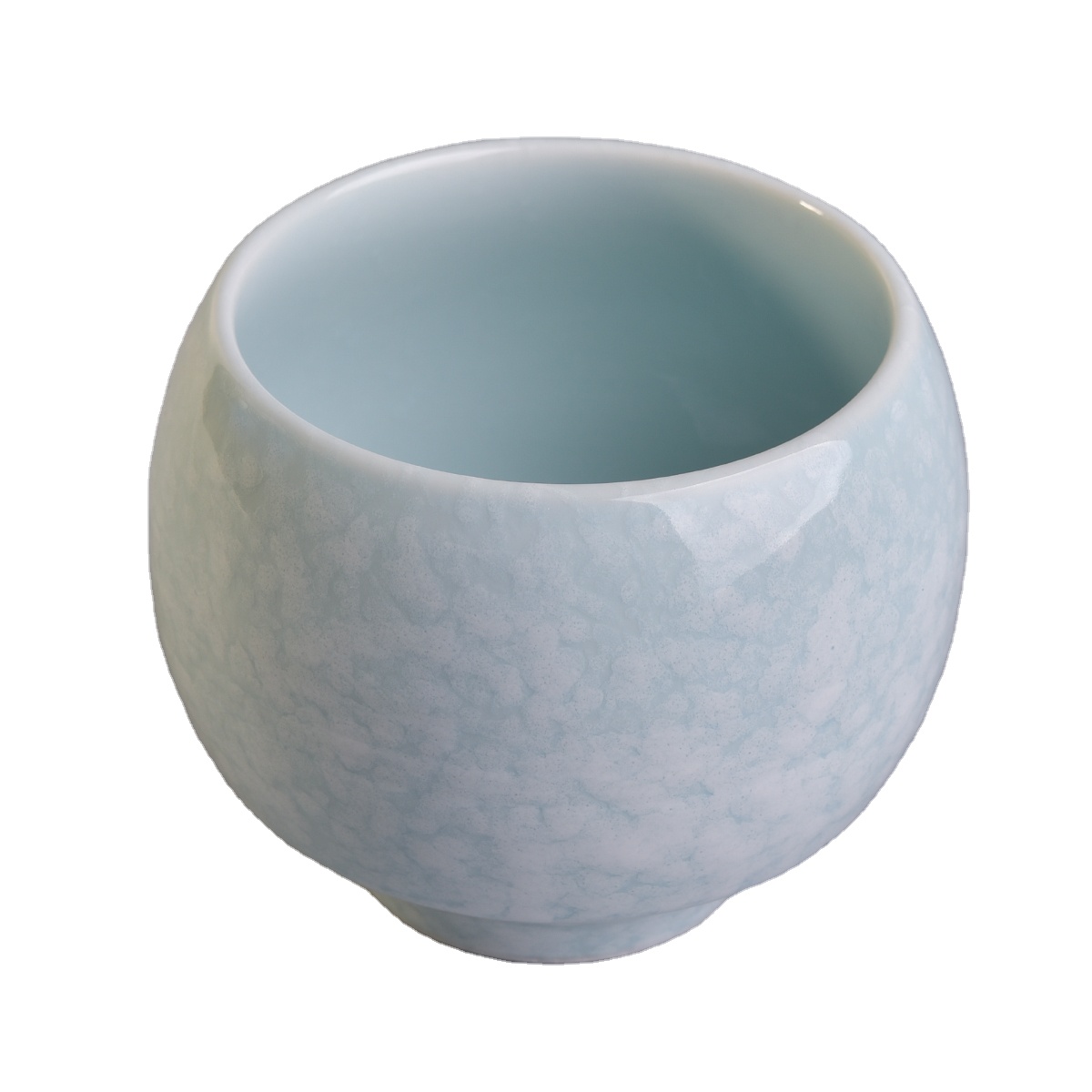 Manufacturer blue round Empty ceramic Candle Jar For Candle Making