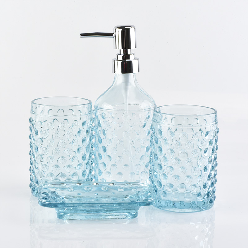 Modern Hotel Glass Bathroom Accessories Sets Wholesale