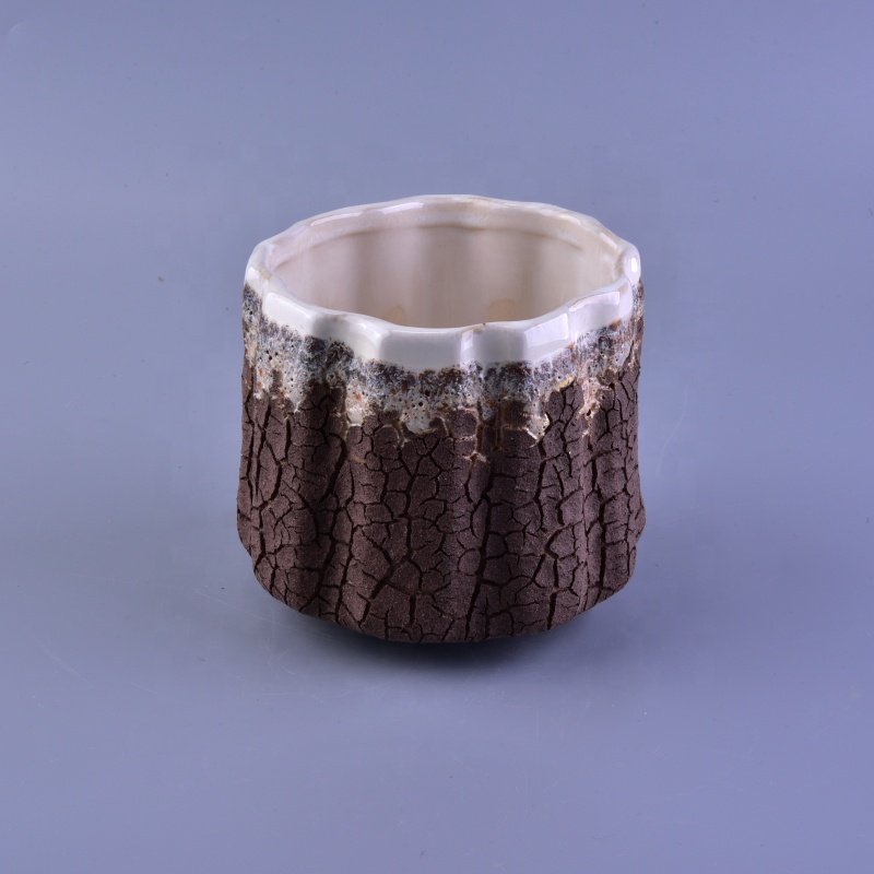 Wholesales geometric amber menorah ceramic candle cups