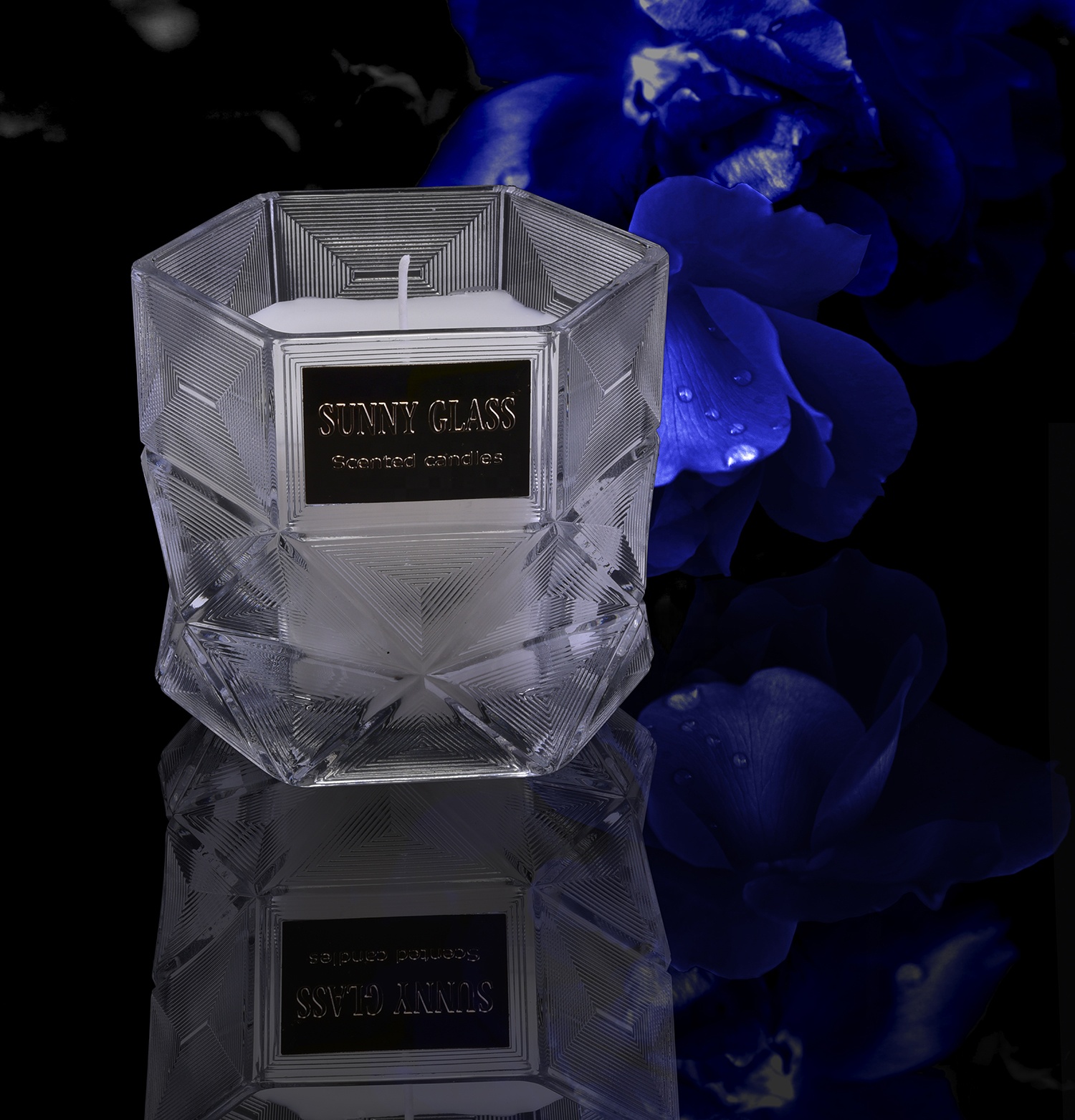 Popular Hexagon Glass Candle Jar