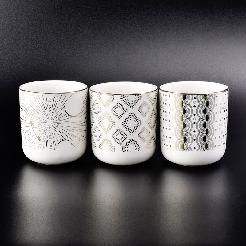 Wholesales elegant scented ceramic candle tumbler jars in bulk