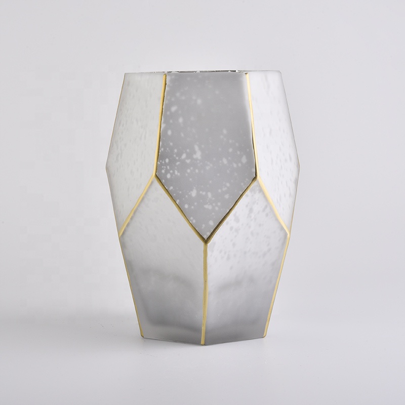 Mercury christmas hexagonal candle jar home decor