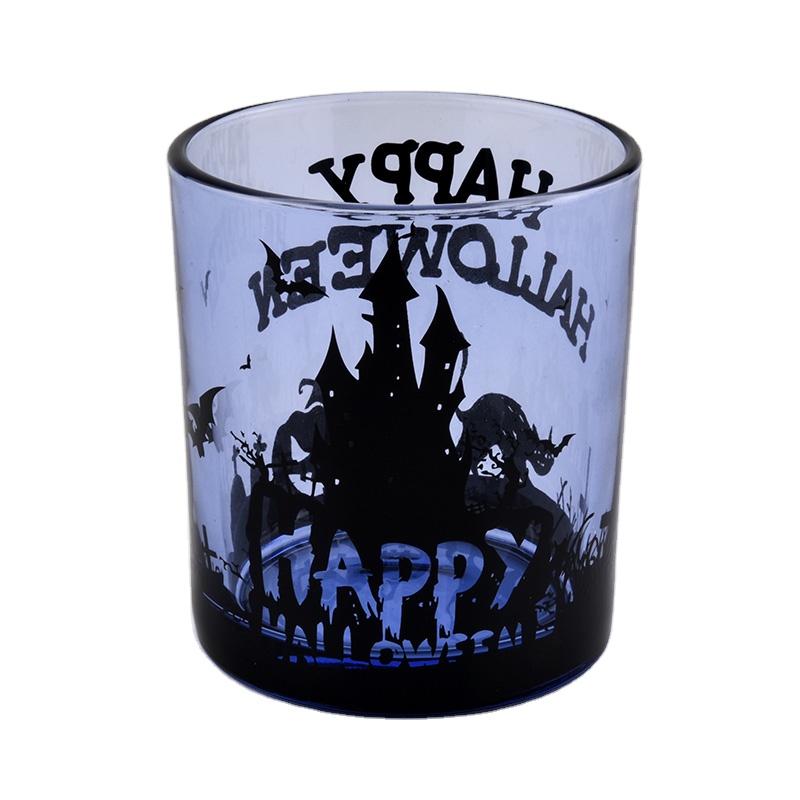 300ml Manufacturer halloween empty custom glass candle jars home decorations