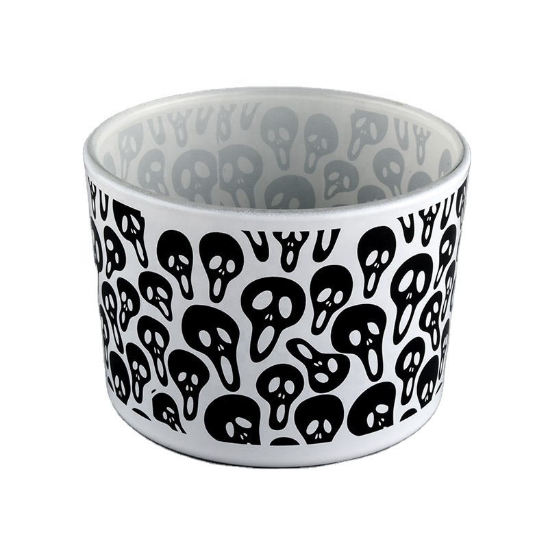 3 wicks 500ml Candle Container Glass White for candle making