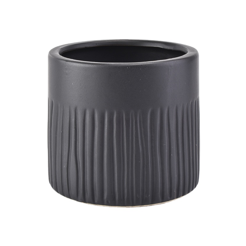 Popular black ceramic candle jars wholesale