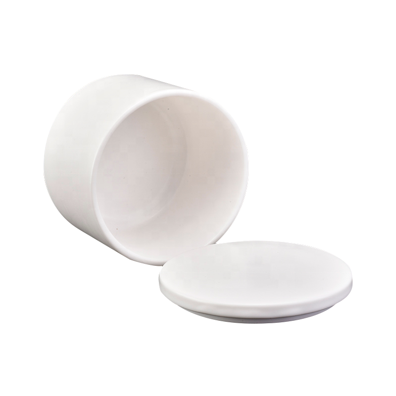 professional supplier customized wholesale 310ml white ceramic candle jars