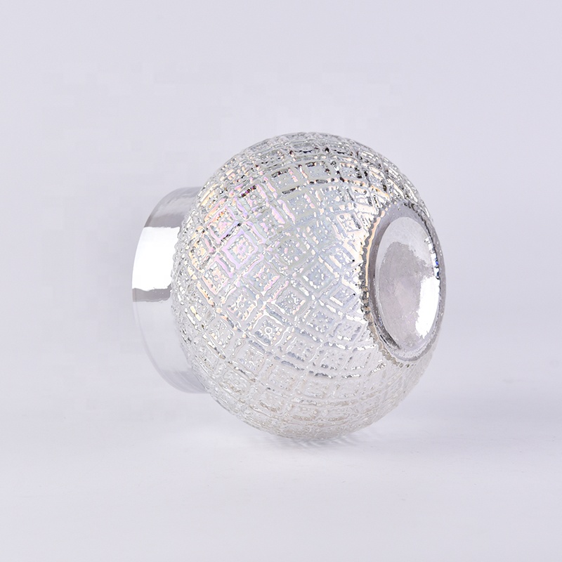 Wholesales Luxury white round glass jar candle
