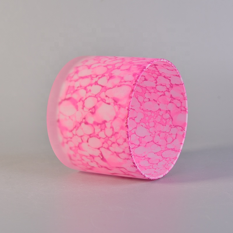 250ml Luxury pink Glass jar candle making supplies