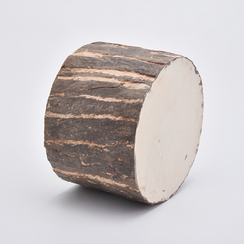 Decorative Tree Pattern Candle Holders With Concrete Material