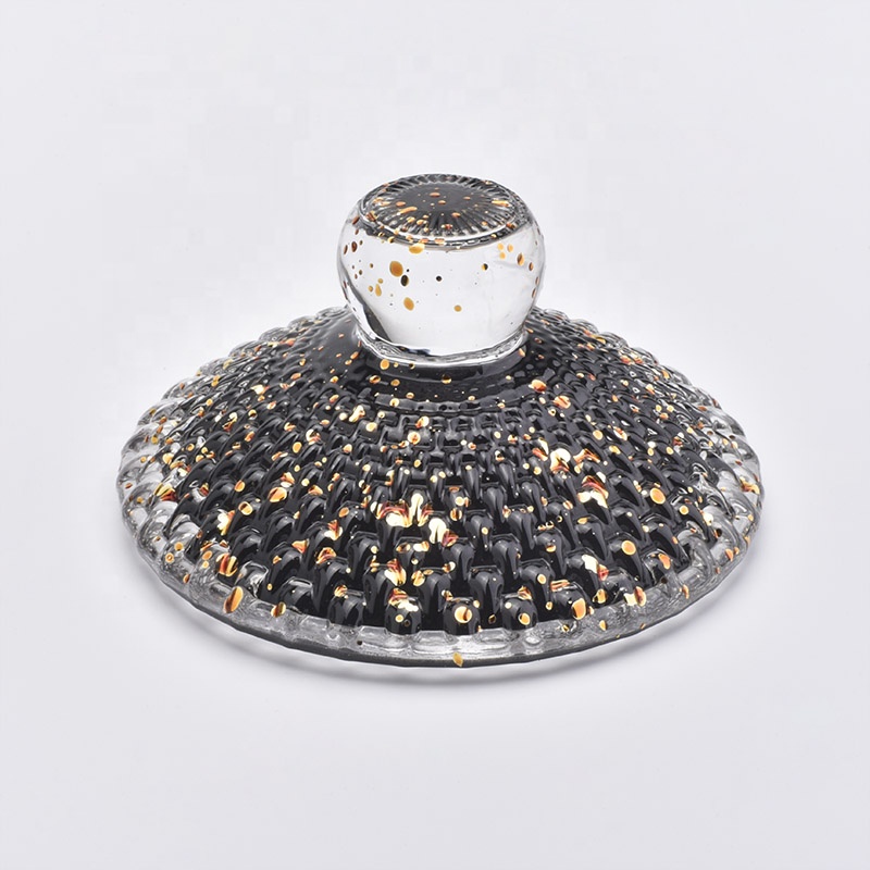 Customized Glass Candle holder with lid wedding decoration